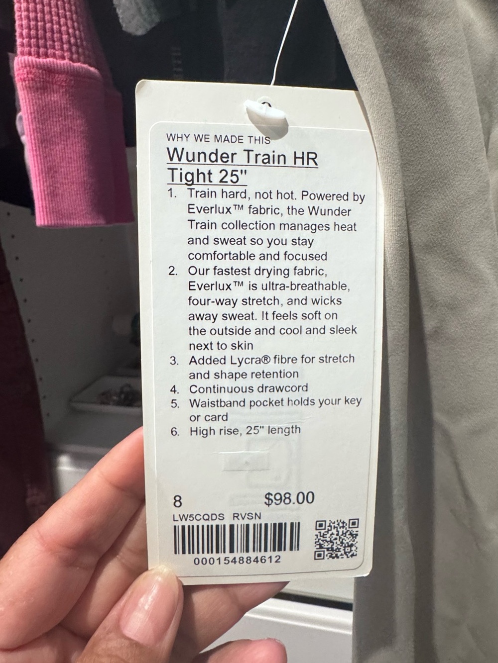lululemon athletica Wunder Train HR Tight 25" - Gray